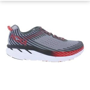 Hoka One One Clifton 5 Alloy/Steel Gray Mesh Men’s Size 10
